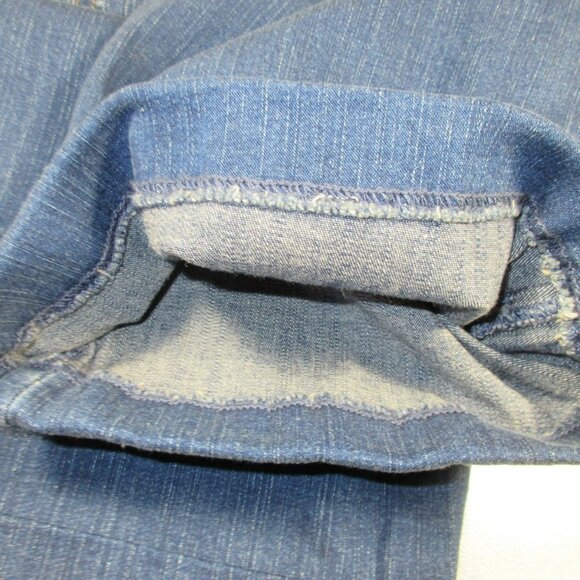 Levis womens dark 512 Perfectly Shaping stretch cuffed capri jeans 22W EUC - Picture 11 of 12